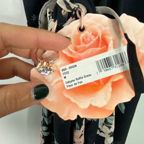 SMYM Black Floral Calypso Tiered Maxi Dress - Picture 3 of 5